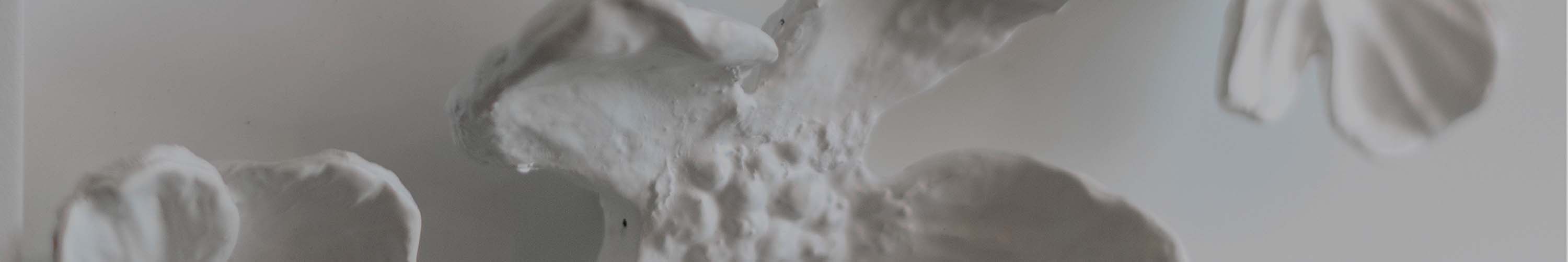 White ceramic flowers